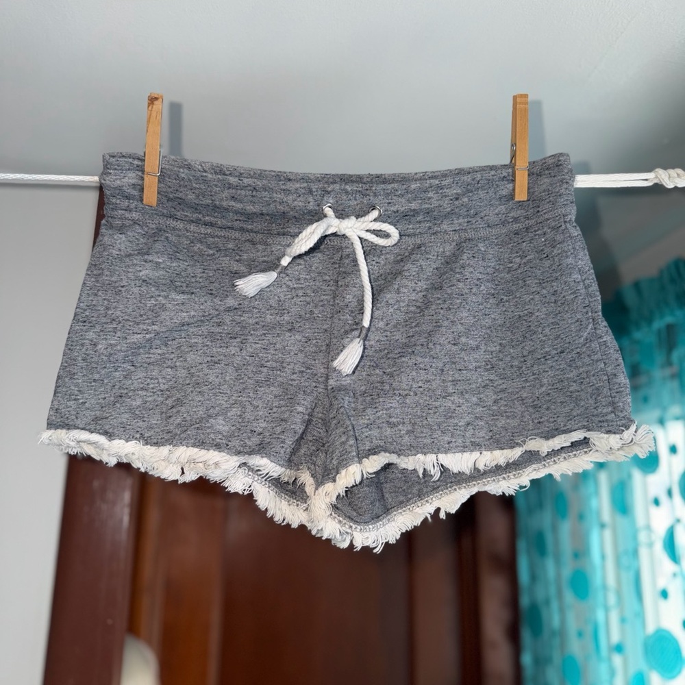No Boundaries White and Gray Shorts